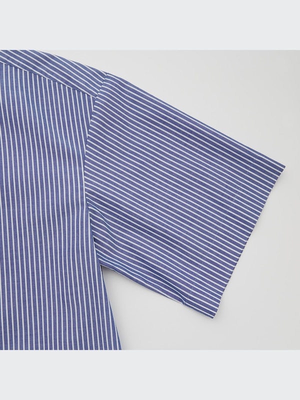 Cotton Striped Half-Sleeve Shirt