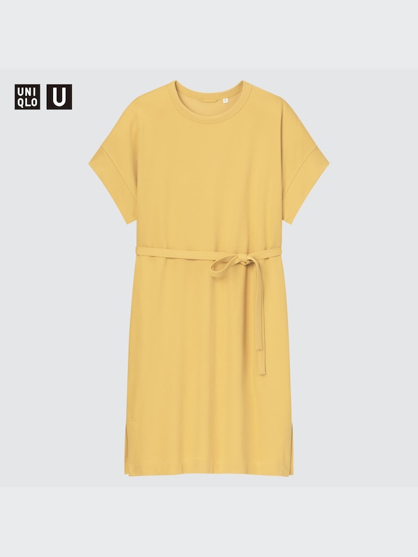 U AIRism Cotton Belted Short-Sleeve Dress