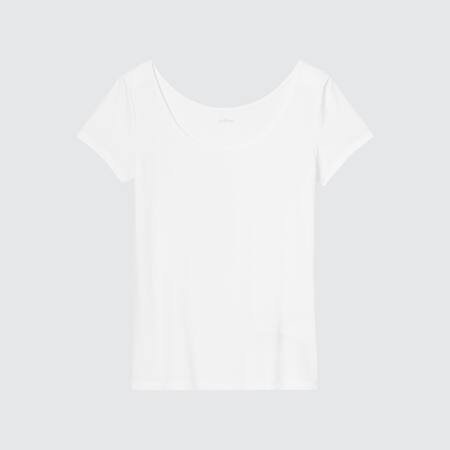 Women AIRism Scoop Neck Short Sleeved T-Shirt