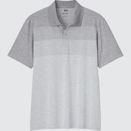 Men DRY-EX Striped Polo Shirt