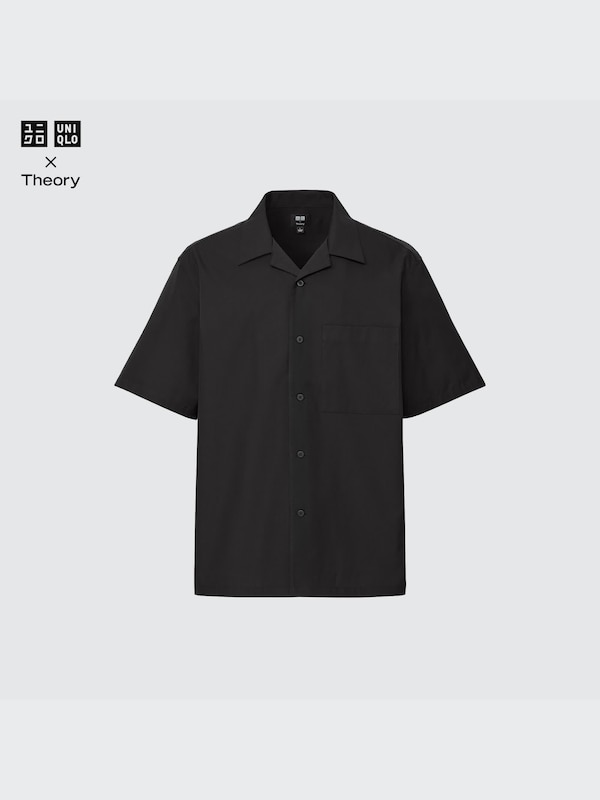 Open Collar Short-Sleeve Shirt (Theory)