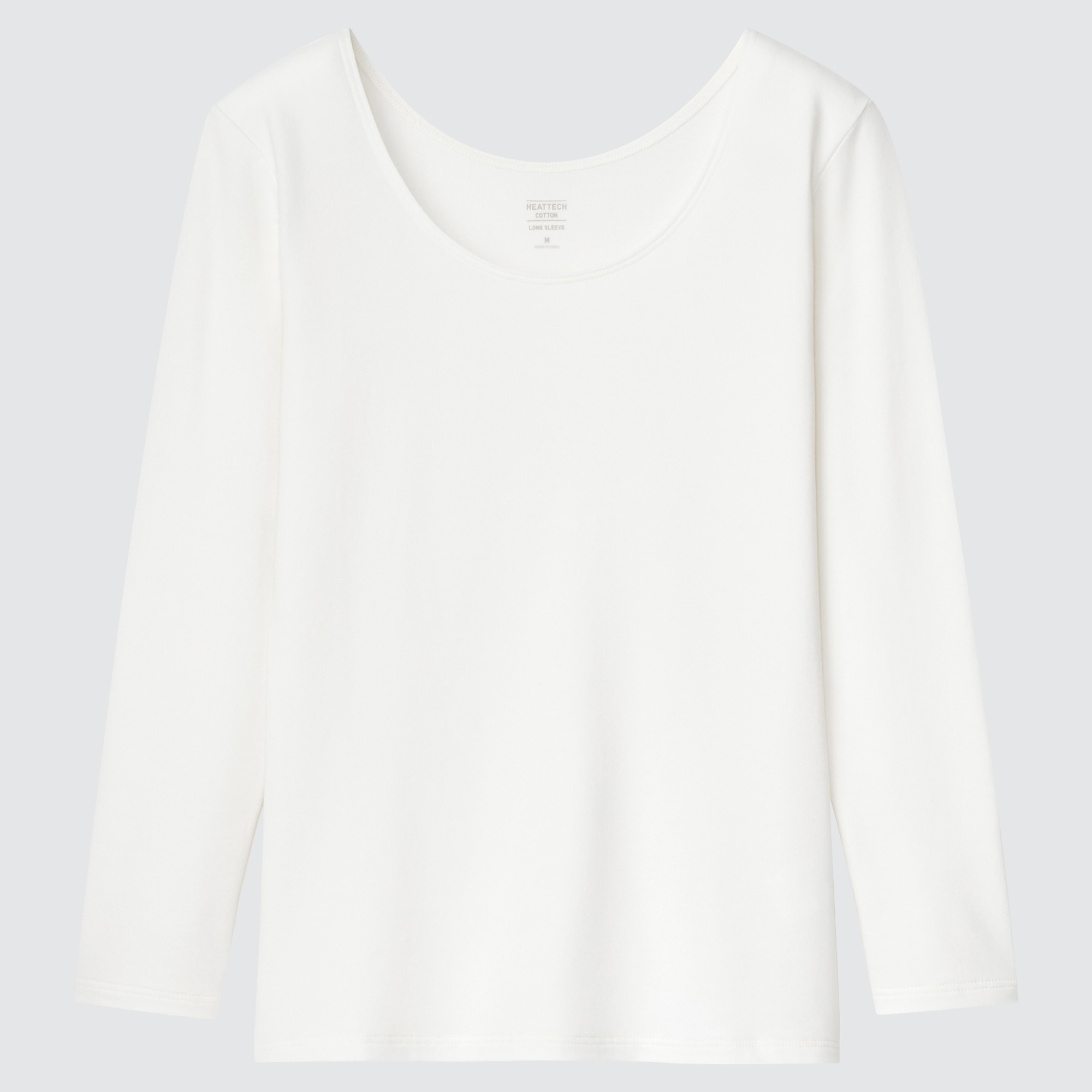 Women HEATTECH Cotton Scoop Neck Long 