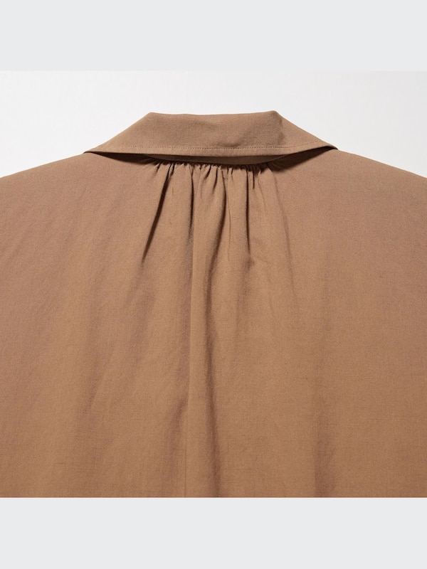Linen-Blend Short-Sleeve Kaftan