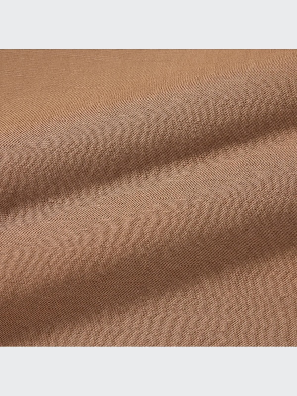 Linen-Blend Short-Sleeve Kaftan