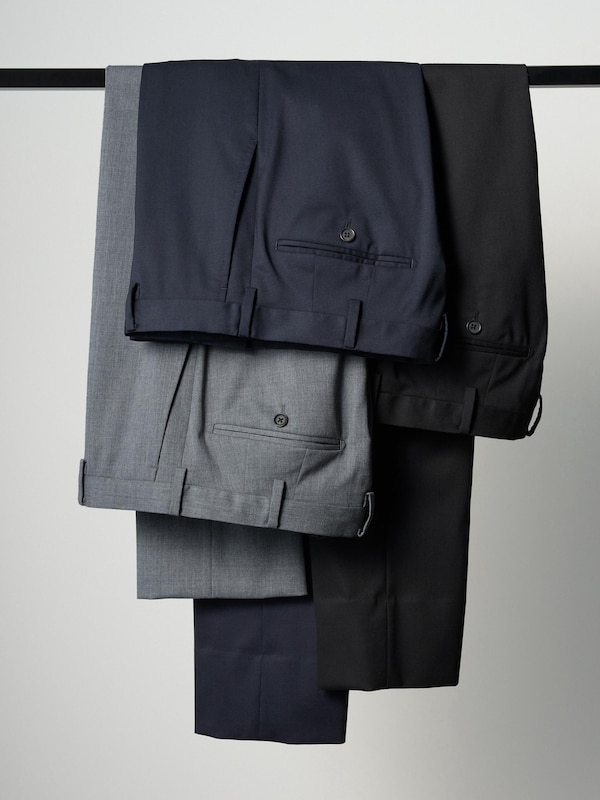 Stretch Wool Slim-Fit Pants
