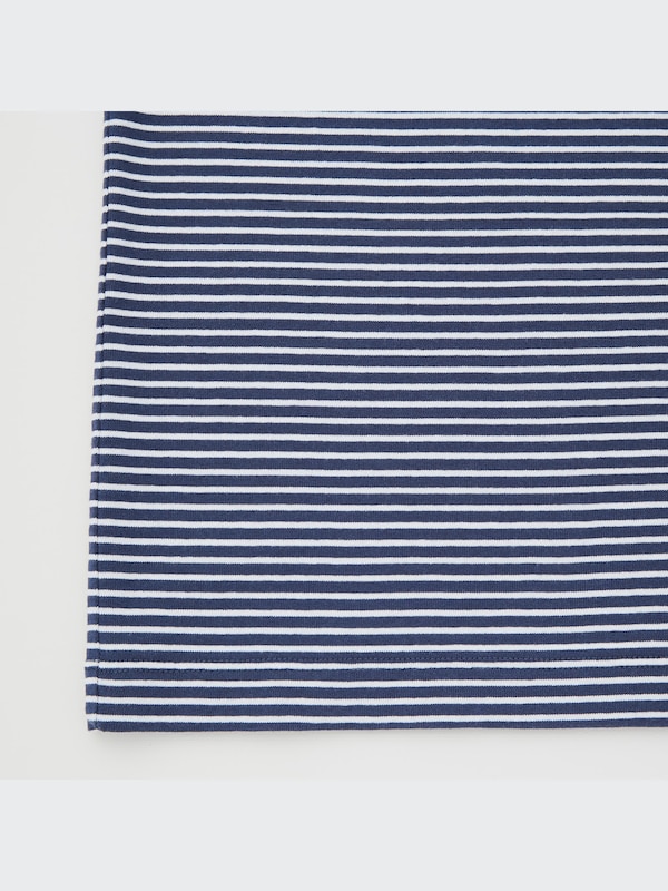 Oversized Striped Crew Neck Half-Sleeve T-Shirt