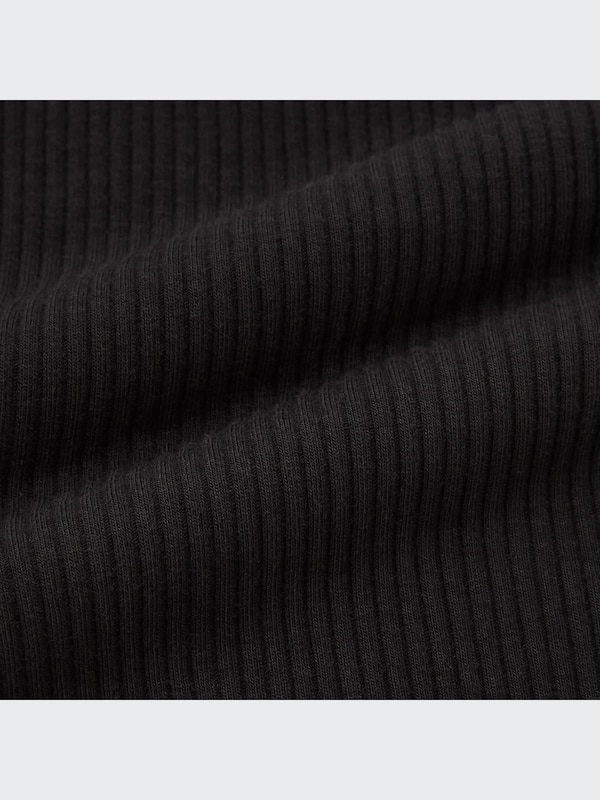 Ribbed Henley Cropped Tank Top