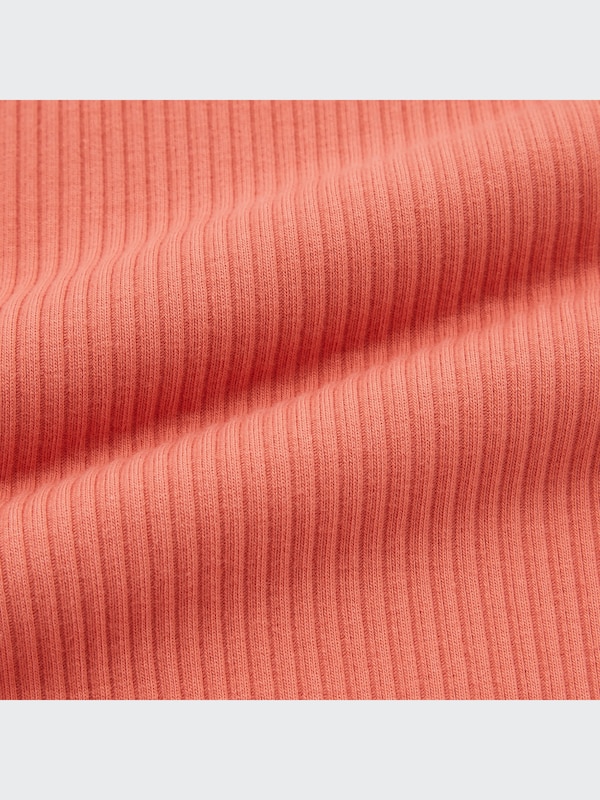 Ribbed Henley Cropped Tank Top