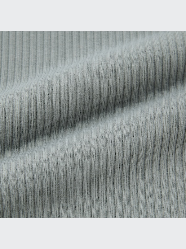 Ribbed Henley Cropped Tank Top