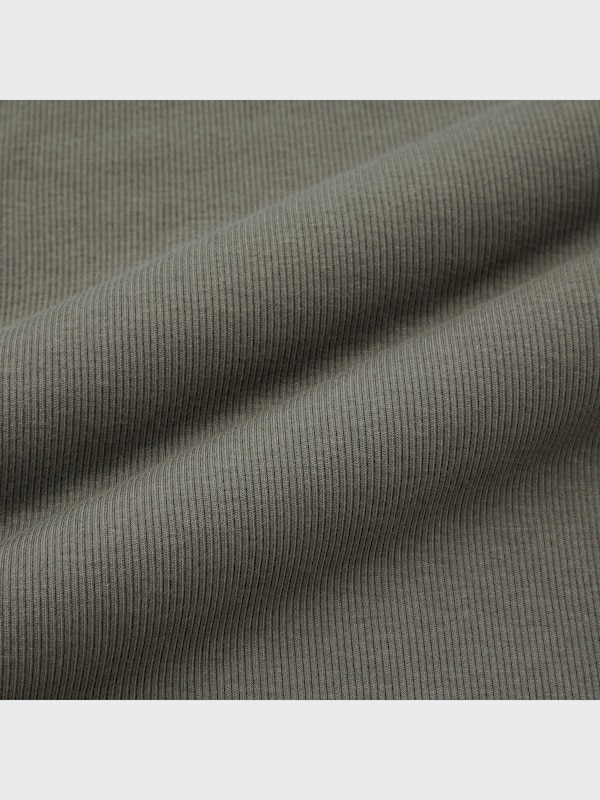 Ribbed Henley Short-Sleeve T-Shirt