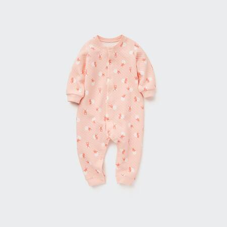 Newborn Joy Of Print Quilted Rabbit Print One Piece Outfit