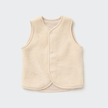 Newborn Pile Lined Reversible Fleece Vest