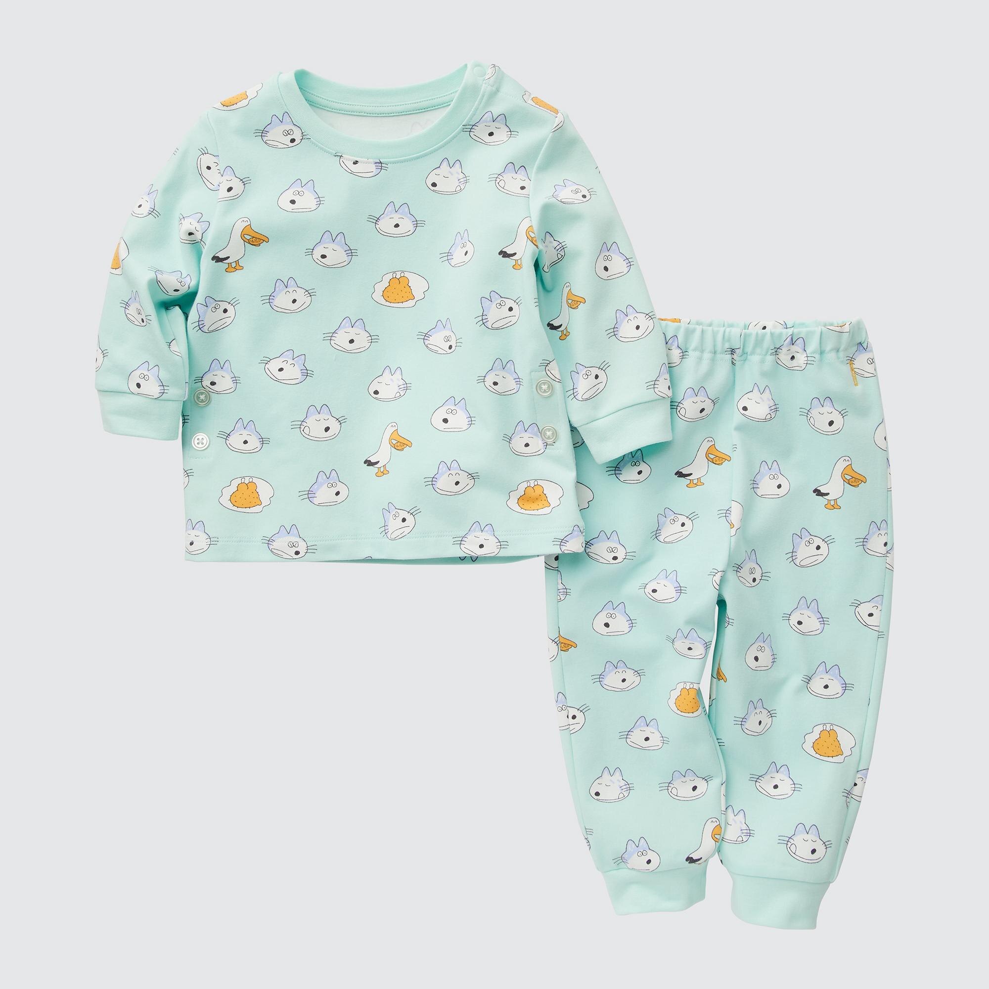 12-18 mesi Uniqlo Neonati Abbigliamento Abbigliamento per la notte Pigiami Cotone Pigiama Stampa UT The Picture Book Collection Maniche Lunghe 