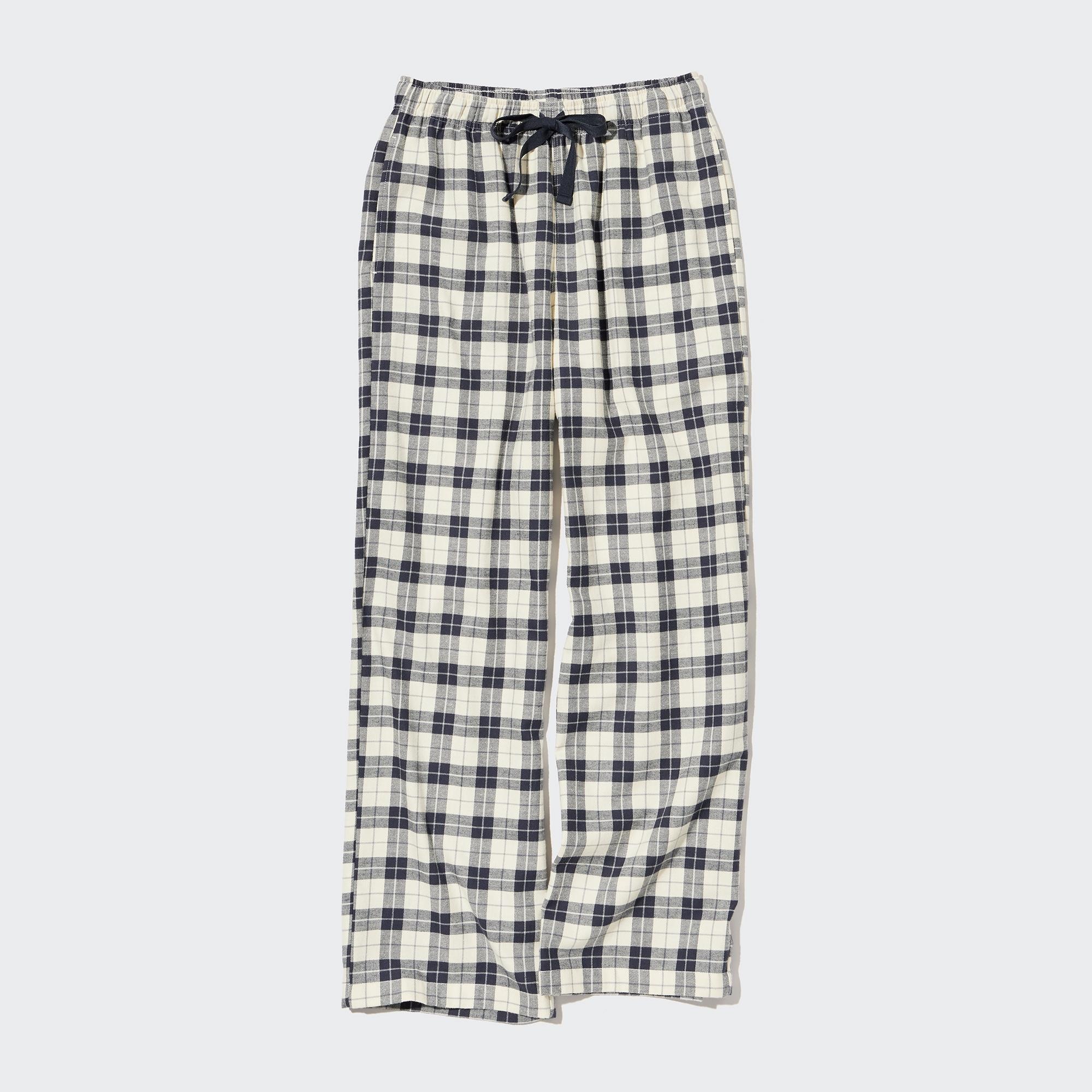 UNIQLO Women Flannel Lounge Pants ($5.90) ❤ liked on Polyvore featuring  intimates, sleepwear, pajamas, bottoms,…
