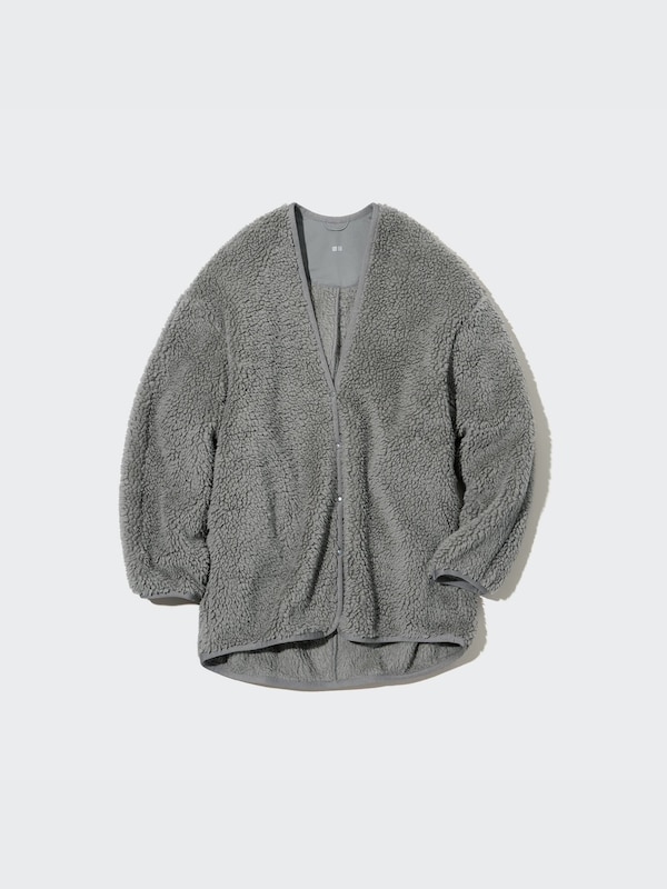 Light Pile-Lined Fleece Cardigan