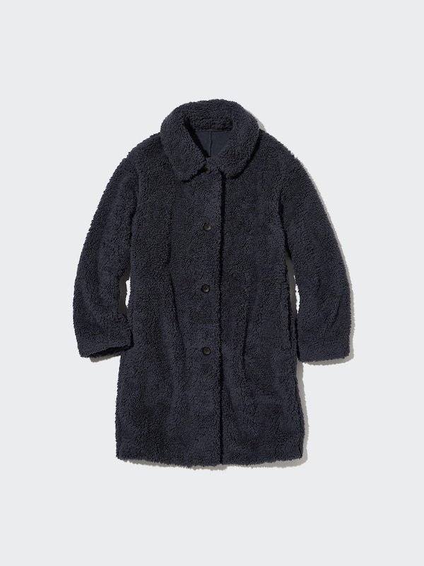 MANTEAU COUPE-VENT EN POLAIRE À BOUTONNAGE SIMPLE