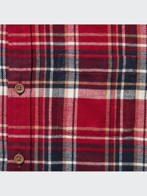 Flannel Checked Long Sleeve Shirt
