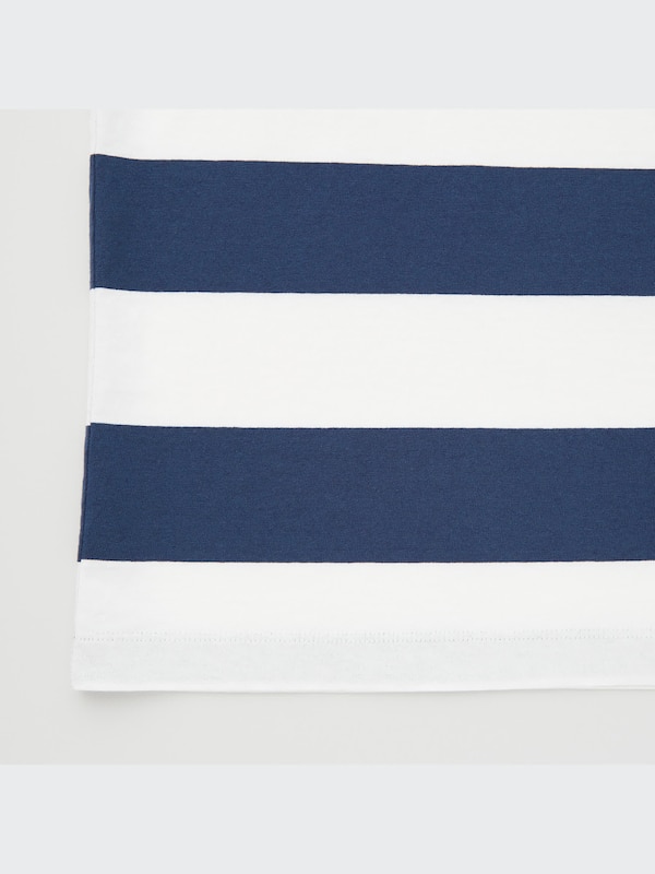Oversized Striped Crew Neck Half Sleeve T-Shirt