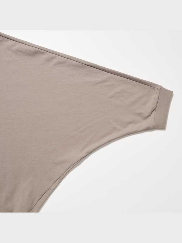 Cotton Dolman Oversized 3/4-Sleeve T-Shirt