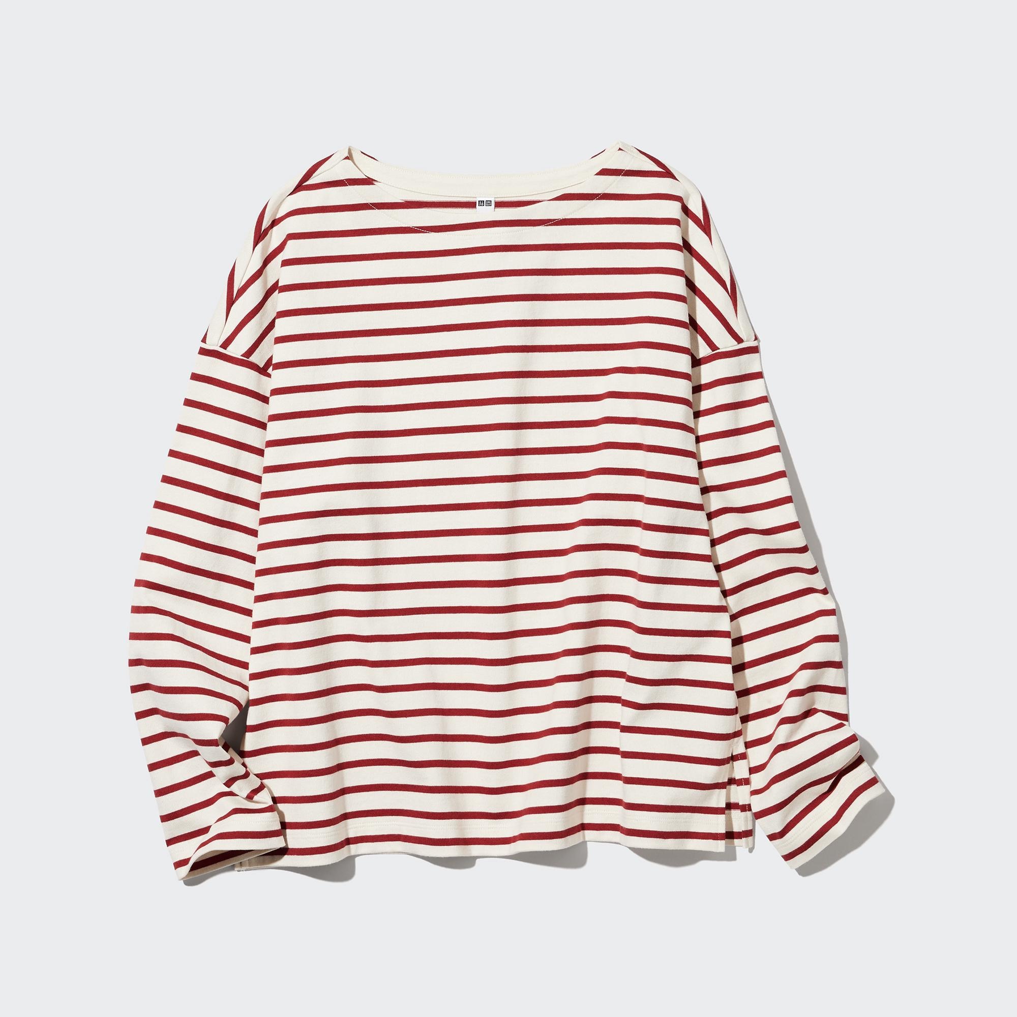 Striped long deals sleeve shirt womens