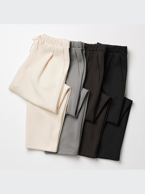 PANTALON À PINCES FUSELÉ EN MOLLETON DRY