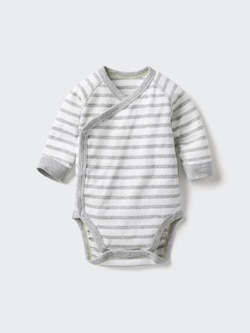 Newborn Open Front Long Sleeve Bodysuit