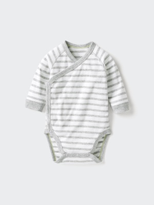 Newborn Open Front Long Sleeve Bodysuit