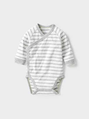 Newborn Open Front Long Sleeve Bodysuit