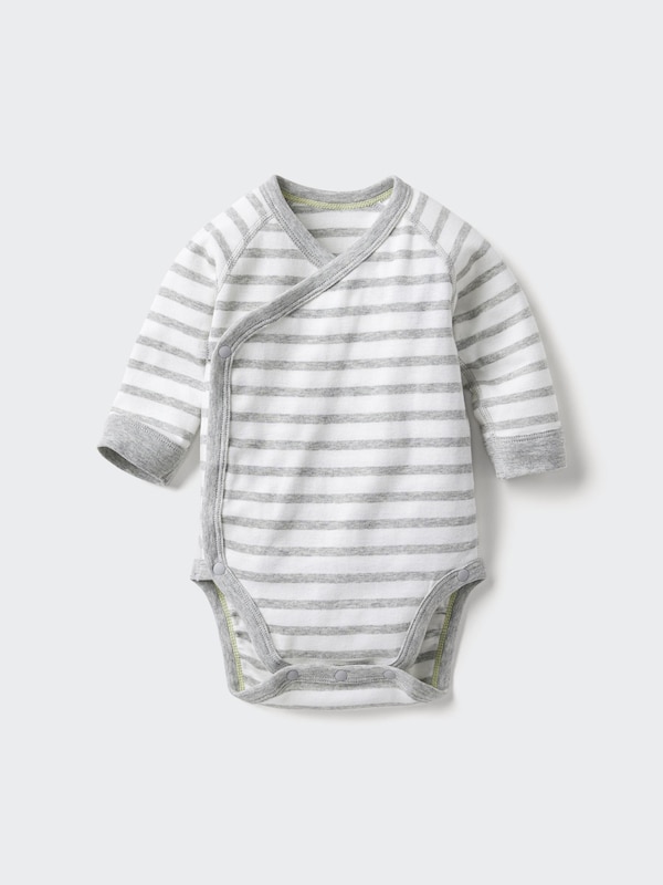 Newborn Open Front Long Sleeve Bodysuit