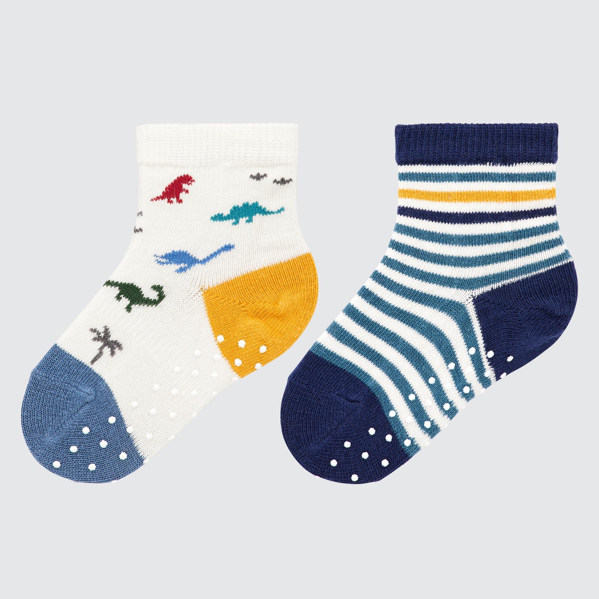 Regular Socks (2 Pairs)(Solid/Rocket/Dinosaur) | UNIQLO US