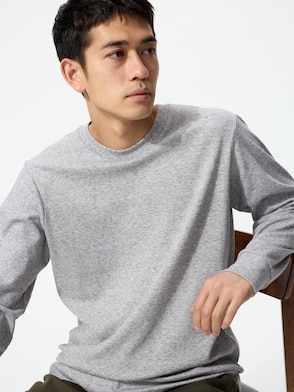 Waffle Henley Neck Long Sleeve T-Shirt