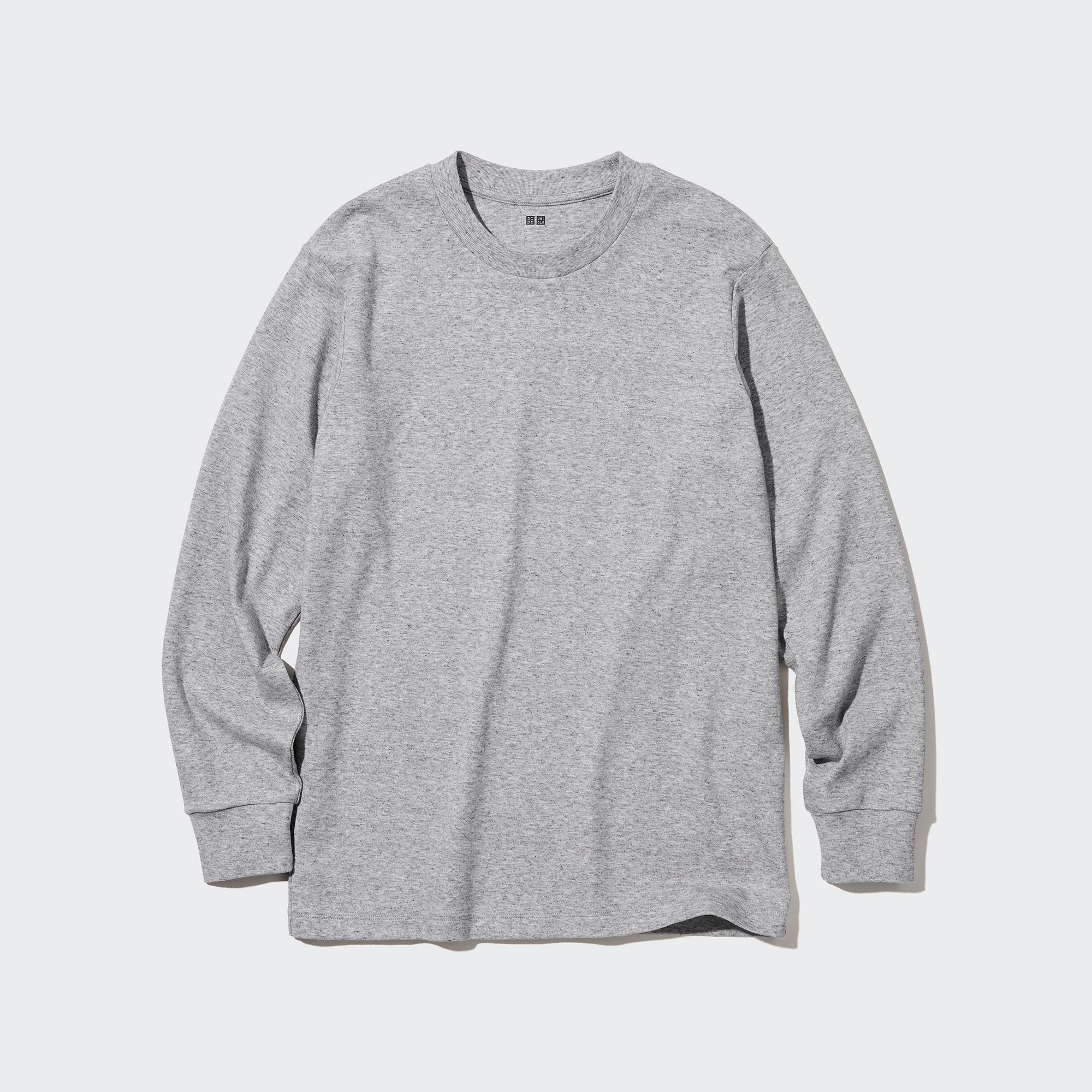 Plain grey long outlet sleeve shirt