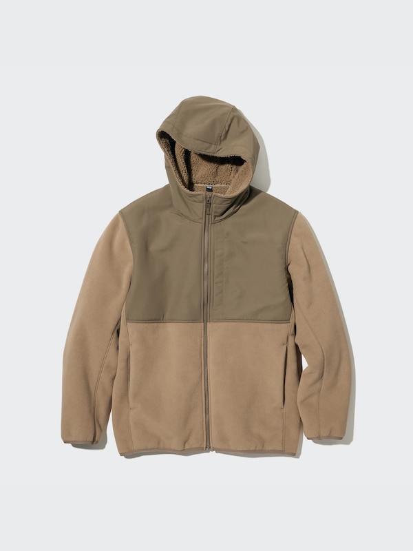 Windproof Outer Fleece Parka (Color Block)
