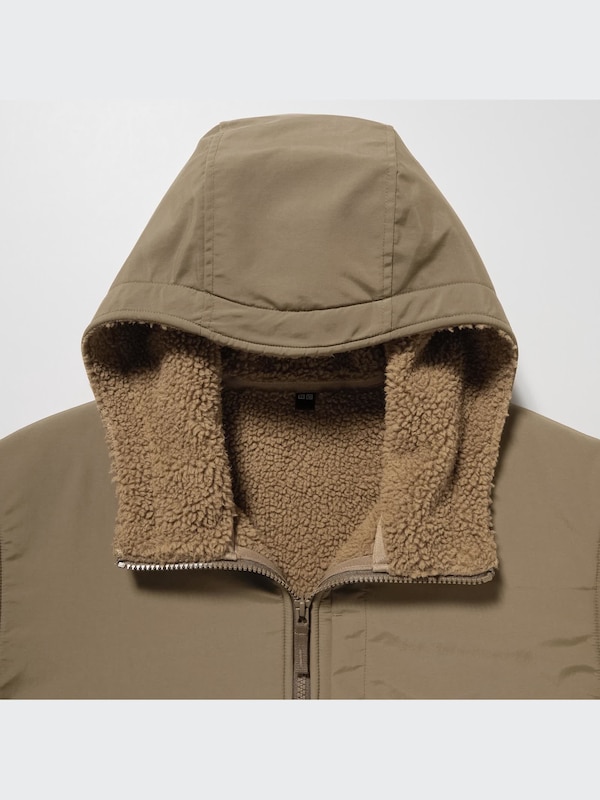 Windproof Outer Fleece Parka (Color Block)