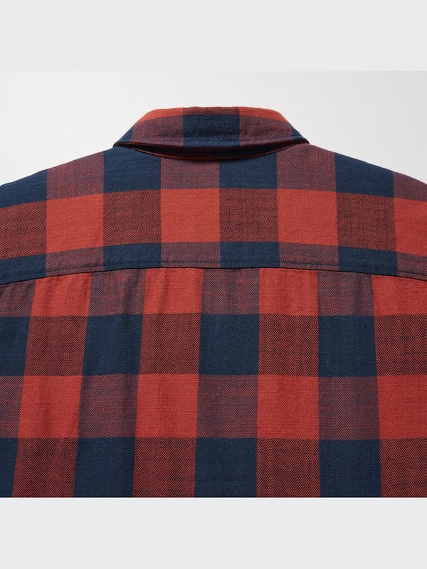 CHEMISE À CARREAUX EN COTON BROSSÉ