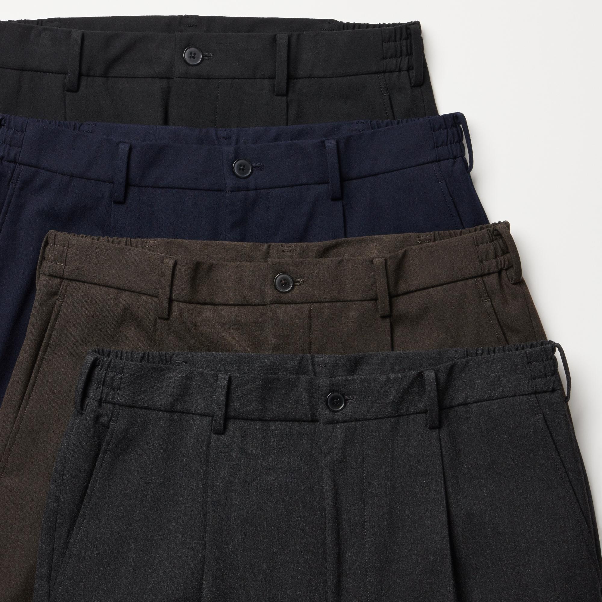 Pleated tapered trousers on sale mens