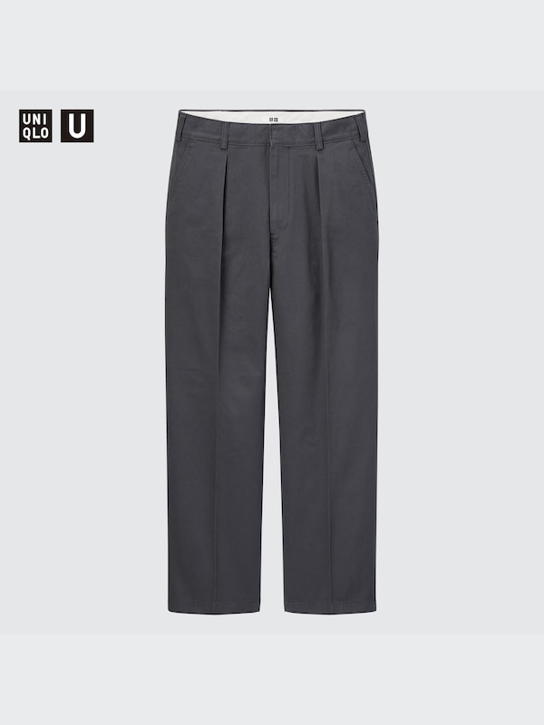 U Pleated Tapered Chino Pants
