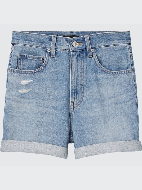 High-Rise Denim Shorts