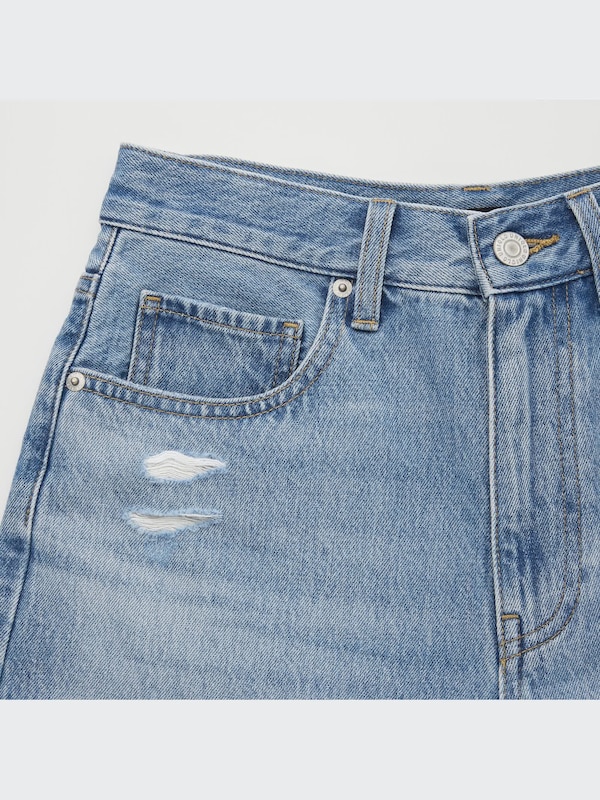 High-Rise Denim Shorts