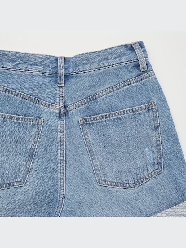 High-Rise Denim Shorts