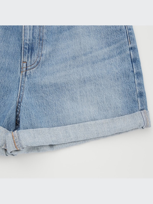 High-Rise Denim Shorts