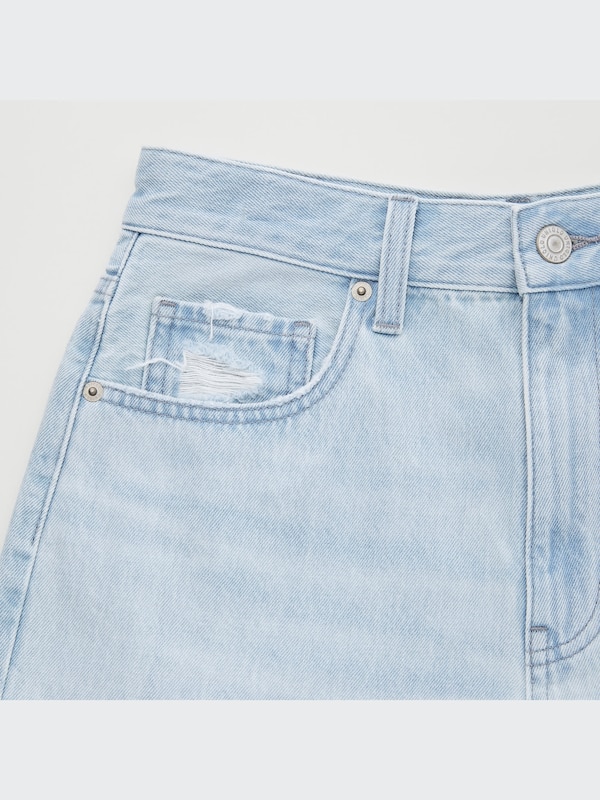 High-Rise Denim Shorts