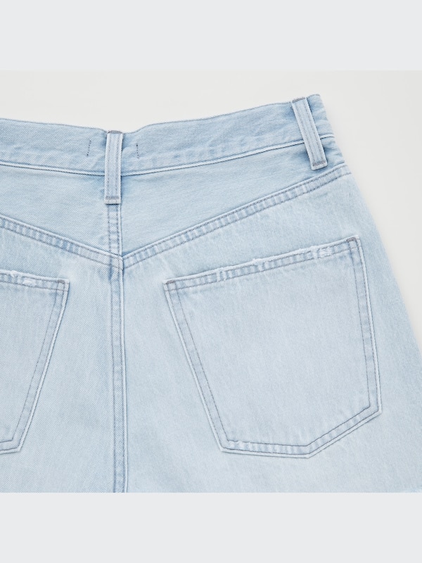 High-Rise Denim Shorts
