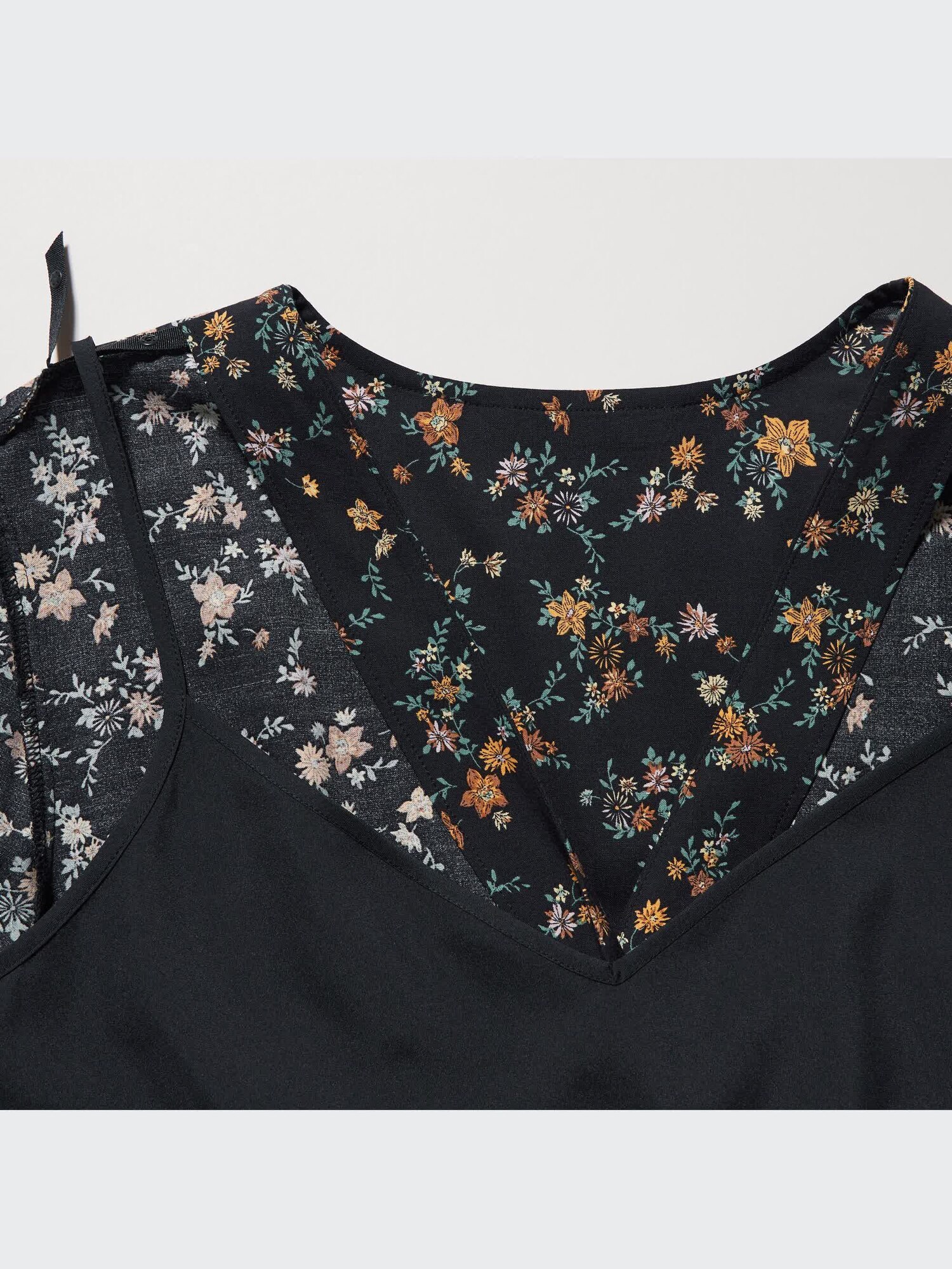 Printed V-Neck Long-Sleeve Flare Mini Dress | UNIQLO US
