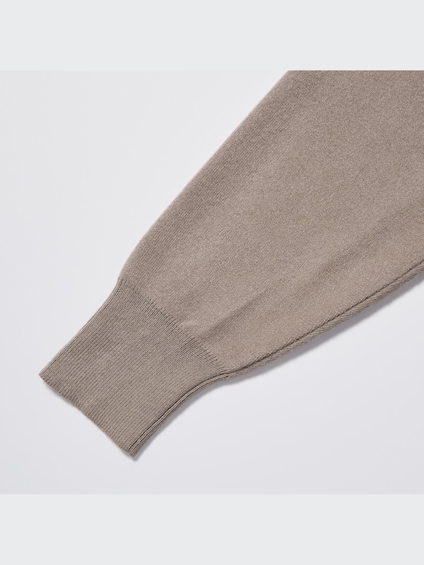Souffle Yarn Mock Neck Long-Sleeve Dress