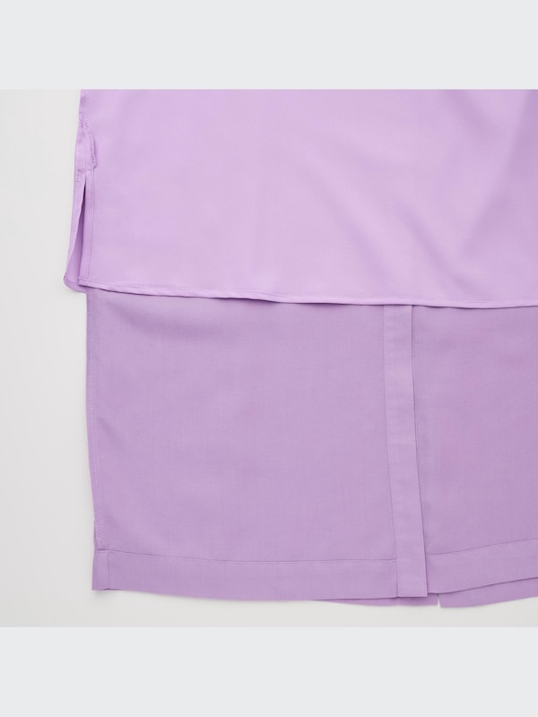 Long-Sleeve Long Shirt Dress (Hana Tajima)