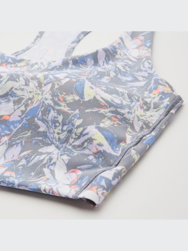 Wireless Bra (Active, Square Neck Print)
