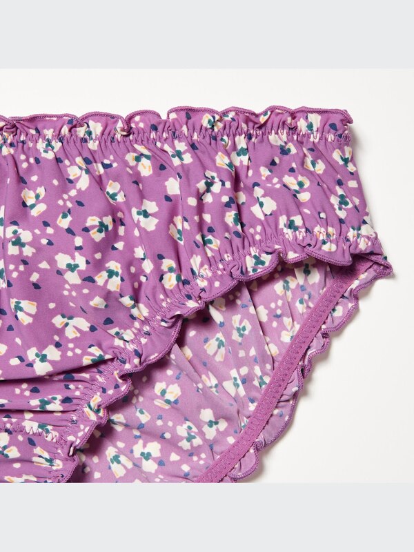 Frilled Mini-Flower Print Mid-Rise Briefs