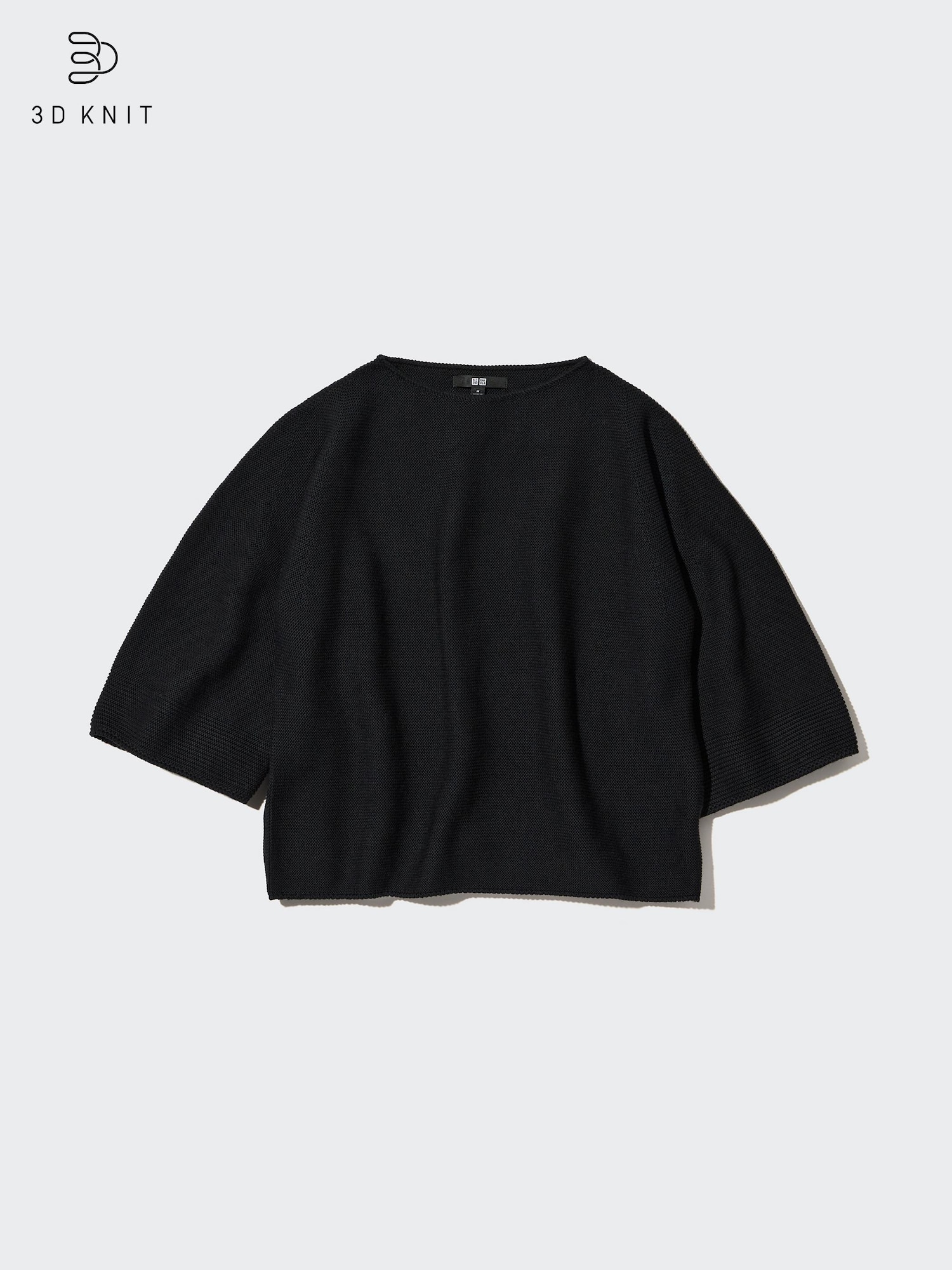 3D Knit Cotton Wide 3/4 Sleeve Sweater | UNIQLO US