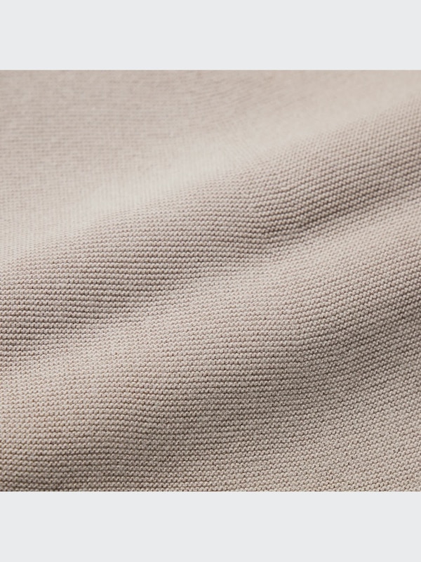 3D Knit Cotton Dolman Long-Sleeve Sweater